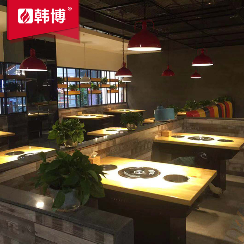 無煙火鍋燒烤桌無煙涮烤一體桌