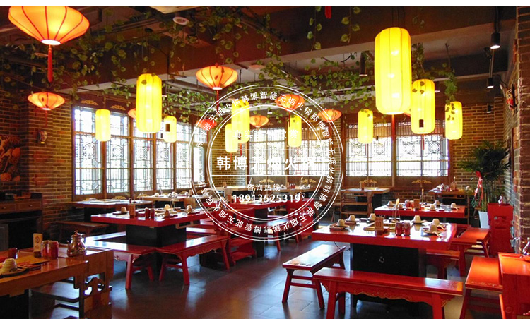 韓博智能無煙火鍋?zhàn)罒o煙火鍋設(shè)備小龍印象火鍋電磁爐(圖4)