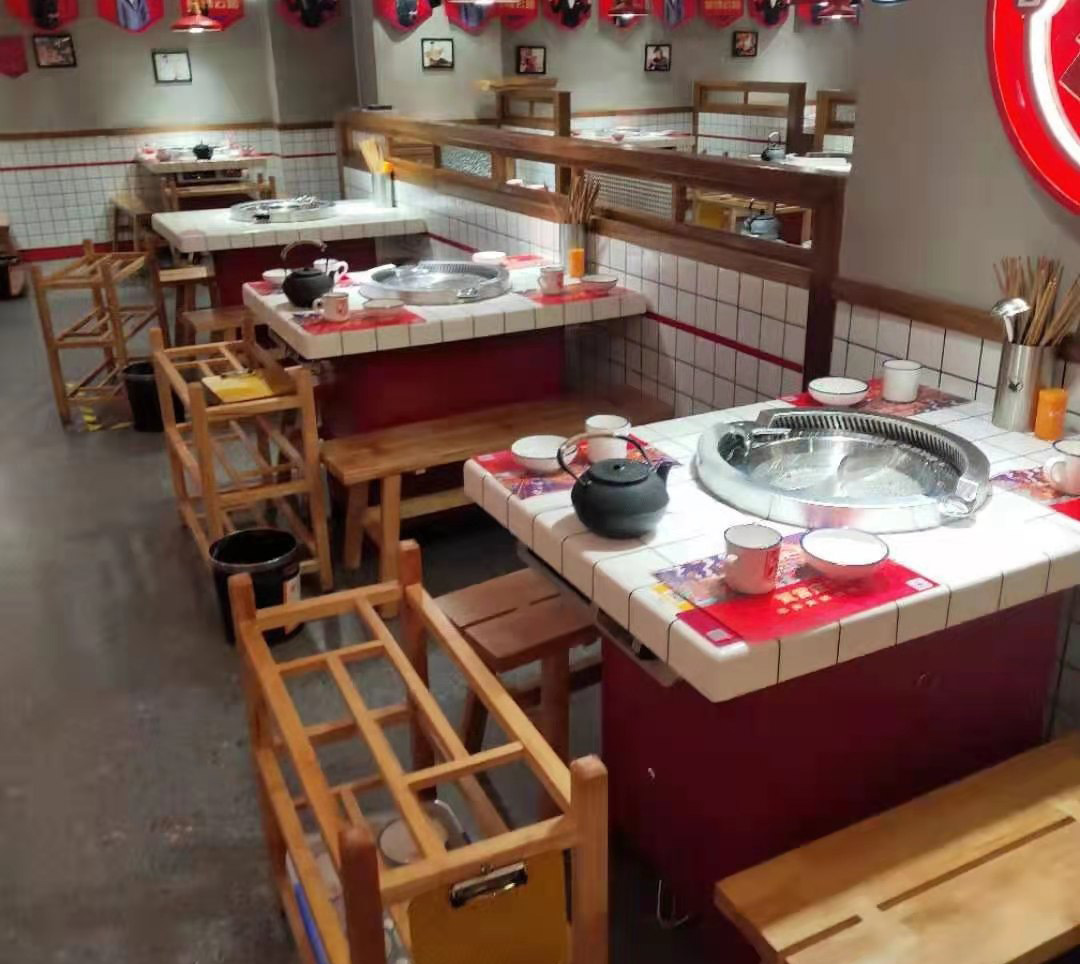 大理石無煙火鍋桌 大理石無煙火鍋桌